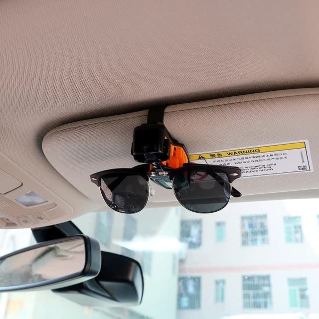 ORUNC Sunglasses Clip for Car Visor, Universal Sunglass Holder for Card  Storage, Auto Interior Accessories Pocket Organizer with Eyeglass and  Credit Card (White) : : Car & Motorbike