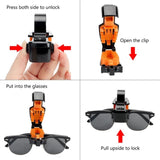 AutoBizarre Car Sun Visor Sunglasses Holder ABS Car Glasses Cases Eyeglasses Holder Clip Fastener Clip with Soft Teeth Compatible with All Cars