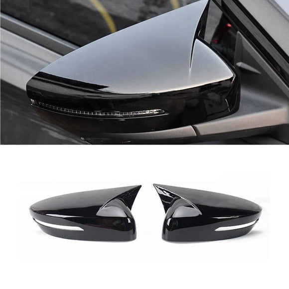 AutoBizarre Batman style ABS Set of 2Pcs Car ORVM Rear View Side Mirror Cover Shell With Light Cut/Slot for Car Styling & Decoration Compatible with Honda City 2015-2020