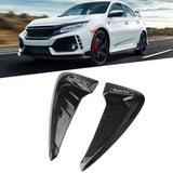 AutoBizarre Car Styling Decorative ABS Plastic Car Side Fender Vents Air Flow Duct Grill Sticker Shark Gill Air Outlet Universal for All Cars - Set of 2 pcs