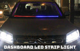 AutoBizarre 48 inches Car Dashboard Red Blue Flasher LED Strip Emergency Strobe Light 12V Multi Flasher Daytime Running Light Universal for All Cars