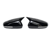 AutoBizarre Batman style ABS Set of 2Pcs Car ORVM Rear View Side Mirror Cover Shell With Light Cut/Slot for Car Styling & Decoration Compatible with Hyundai Creta 2020-2025