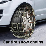 AutoBizarre 8 Pcs Anti-Skid Mud Sand Snow Emergency Universal Car Tire Traction Metal Chain Adjustable Strap Snow Chain for Cars, SUV, Pickup Trucks etc.