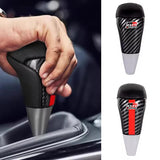 AutoBizarre Car Styling Faux Leather Carbon Fiber Finish Gear Shift Knob with Different Size adaptors for All Automatic Transmission Cars