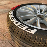 AutoBizarre DIY Federal 595 3D Letters Rubber Tyre Stickers Kit for Decoration Styling Universal for All Cars, Vans, Trucks, Motorcycles