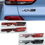 AutoBizarre 3D Raised GT Line Metal Monogram Emblem Badge Sticker for All Cars & Bikes