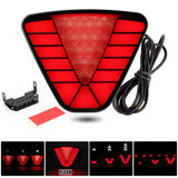 AutoBizarre 12V F1 Style Rear Third Flashing Tail Brake Lights Rear Bumper Pilot Flash Lamp Warning Strobe Stop Safety Light Universal for All Cars, Bikes, SUV, etc