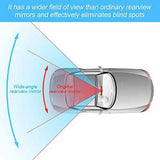AutoBizarre Car Rearview Mirror Interior Clip-on Wide Angle Panoramic Anti-Glare 300mm Convex Rearview Mirror Universal for all Cars, SUVs, Trucks, etc