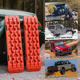 AutoBizarre Set of 2 Pcs Car Recovery Tyre Traction Pad Board Mat Sand Snow Mud Track Off Road Tyre Ladder for Truck, SUV, Off-Road Cars