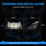 AutoBizarre 12V Car Dash Emergency Warning Strobe Red Blue White Flasher Windshield Sucker 18 LED light With Multiple Flashing Modes For All Cars, Emergency Vehicles, etc.