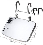 AutoBizarre Multi-Functional Portable Foldable Car Steering Wheel Back Seat Mounted Laptop Desk Food Tray Table With Cup Holder For Food Drink Notebook Laptop etc.