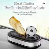 AutoBizarre Solar Powered Car Air Freshener Golden Boot Rotating Football Perfume for Car Dashboard