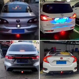 AutoBizarre 12V F1 Style Rear Third Flashing Tail Brake Lights Rear Bumper Pilot Flash Lamp Warning Strobe Stop Safety Light Universal for All Cars, Bikes, SUV, etc