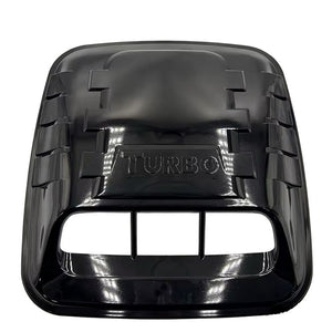 AutoBizarre Glossy Black Turbo Bonnet Hood Scoop Cover Car Vent Decorative Air Flow Intake Universal for All Cars