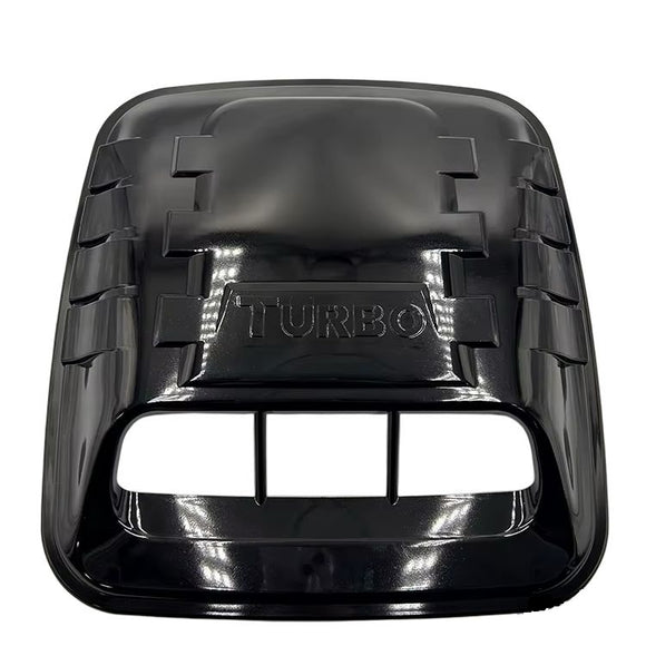 AutoBizarre Glossy Black Turbo Bonnet Hood Scoop Cover Car Vent Decorative Air Flow Intake Universal for All Cars
