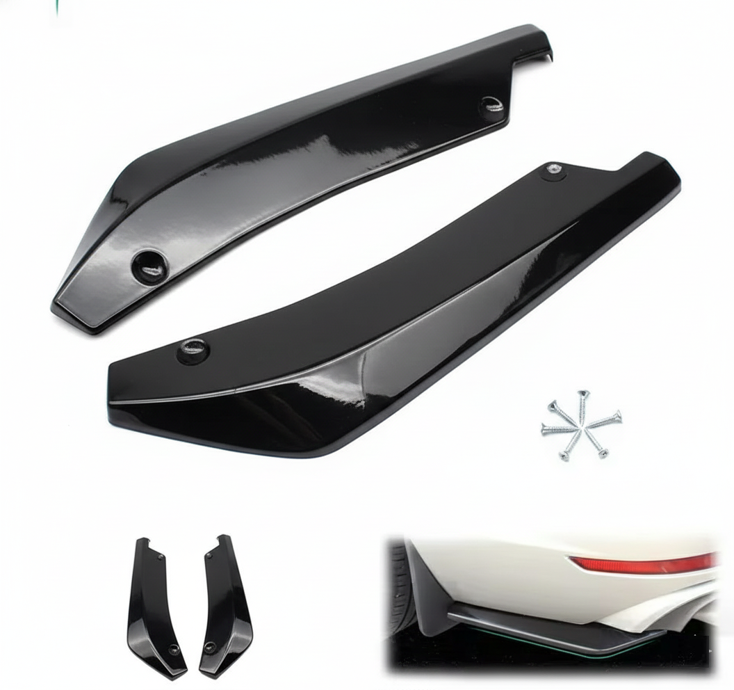 AutoBizarre Car Rear Bumper Lip Diffuser Splitter Car Corner Canard Pr