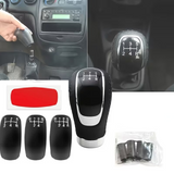 AutoBizarre Black Leather MOMO Car 5/6/5+R Speed Gear Shift Knob for All Manual Transmission Cars
