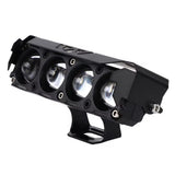 AutoBizarre Car Motorcycle 12V Headlight 4 Led Projector Lamp Dual Color Yellow White Fog Light Metal Body Spotlight Universal for All Bikes Cars SUVs etc.