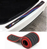 AutoBizarre 90cm x 7cm Black Red Car Rear Bumper Protector Guard Anti-Scratch Anti-Slip Car Trunk Door Sill Protector Rubber Strip for Trunk Protection and Decoration