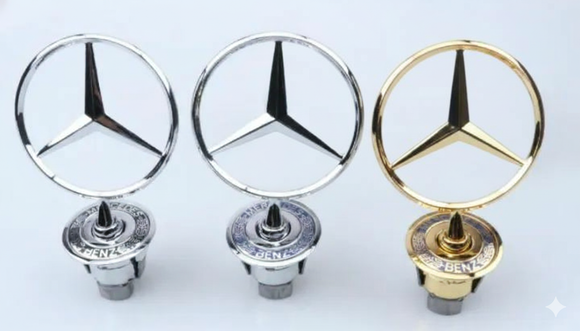 AutoBizarre Mercedes Benz Hood Ornament Bonnet Emblem Zinc Alloy Star Logo Badge