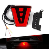 AutoBizarre 12V F1 V Shape Red Triangle Style Rear Third Flashing Tail Brake Lights Rear Bumper Pilot Flash Lamp Warning Strobe Stop Safety Light Universal for All Cars, Bikes, SUV, etc