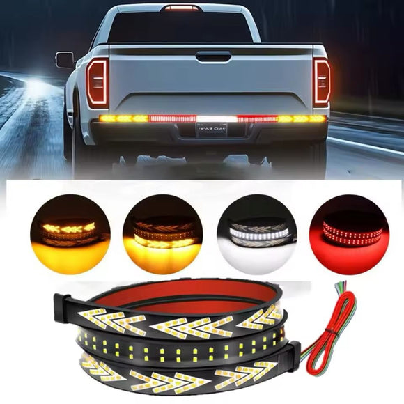 AutoBizarre 1.2 Mtrs 3 in 1 Brake Turn Signal DRL Light Truck Tailgate Light Pickup Tail Light Strip Compatible with All Cars, Trucks, SUV, Vans