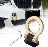 AutoBizarre Car Dummy Tow Hook Bumper Tow Hook 180 Degree Adjustable Self-Adhesive Round O-Shaped Vehicle Towing Hook for Car Decoration Universal for All Cars, SUV