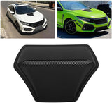 AutoBizarre Bonnet Hood Scoop Vent Glossy Black Decorative Air Flow Intake Universal for All Cars