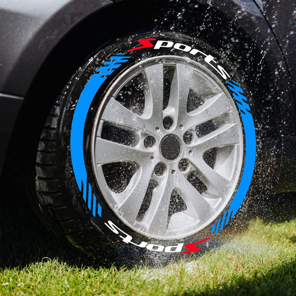 AutoBizarre DIY Sports 3D Letters Rubber Tyre Stickers Kit for Decoration Styling Universal for All Cars, Vans, Trucks, Motorcycles