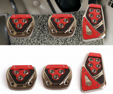 AutoBizarre 3 Pcs Anti-Slip ABS PVC Car Foot Pedal Pad Cover Manual Transmission Clutch Brake Accelerator Car Pedal Replacement Kit Universal for all Manual Cars
