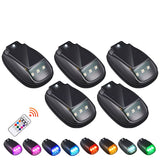 AutoBizarre Set of 5 pcs Wireless Multicolor Emergency Clearance Warning Strobe Light Solar Powered LED Cab Roof Top Marker Running Lights With Remote Control For All Cars, Vans, Trucks, Pickup, SUVs