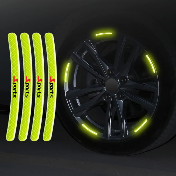 AutoBizarre 20pcs Reflective Wheel Rim Stickers Night Reflective Tape Warning Sticker for Decoration Universal for All Cars Bikes Motorcycles Bicycle Trucks