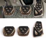 AutoBizarre 3 Pcs Anti-Slip ABS PVC Car Foot Pedal Pad Cover Manual Transmission Clutch Brake Accelerator Car Pedal Replacement Kit Universal for all Manual Cars