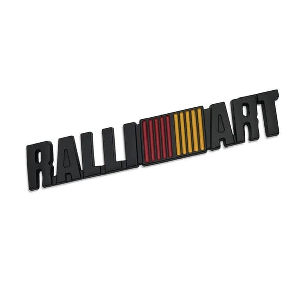 AutoBizarre 3D Raised Black Ralli Art Metal Monogram Emblem Badge Sticker for All Cars & Bikes