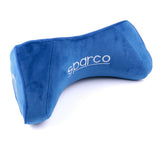 AutoBizarre Sparco Memory Foam Car Neck Pillow Velvet Cushion Headrest Ergonomic Support Cervical Pillow with Adjustable Strap Universal for All Cars