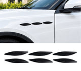 AutoBizarre Set of 6 Pcs Glossy Black Car Fender Trim Decorative Air Flow Side Vent Stickers Hood Scoop Decal Universal for All Cars