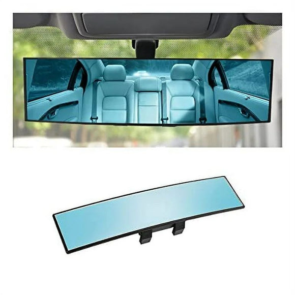 AutoBizarre Car Rearview Mirror Interior Clip-on Wide Angle Panoramic Anti-Glare 300mm Convex Rearview Mirror Universal for all Cars, SUVs, Trucks, etc
