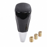 AutoBizarre Car Styling Faux Leather Carbon Fiber Finish Gear Shift Knob with Different Size adaptors for All Automatic Transmission Cars