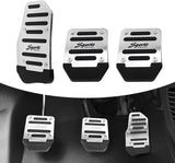 AutoBizarre 3 Pcs Anti-Slip Aluminium Alloy Sports Car Foot Pedal Pad Cover Anti-Rubbing Manual Transmission Clutch Brake Accelerator Car Pedal Replacement Kit Universal for all Manual Cars