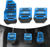 AutoBizarre 3 Pcs Anti-Slip Aluminium Alloy Sports Car Foot Pedal Pad Cover Anti-Rubbing Manual Transmission Clutch Brake Accelerator Car Pedal Replacement Kit Universal for all Manual Cars