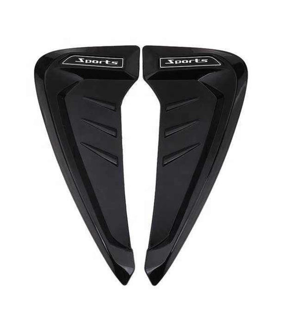 AutoBizarre Car Styling Decorative ABS Plastic Car Side Fender Vents Air Flow Duct Grill Sticker Shark Gill Air Outlet Universal for All Cars - Set of 2 pcs