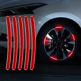 AutoBizarre 20pcs Reflective Wheel Rim Stickers Night Reflective Tape Warning Sticker for Decoration Universal for All Cars Bikes Motorcycles Bicycle Trucks