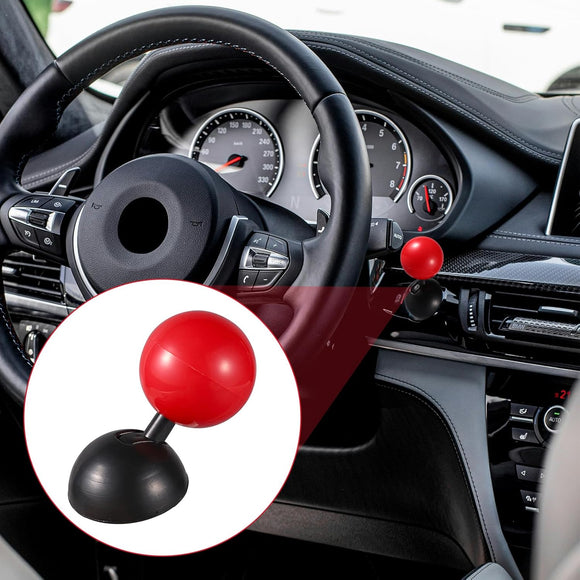AutoBizarre Car Push Start Stop Button Ring ABS Plastic Joystick Style Cover for Push Start Stop Button Protection and Decoration for All Cars (Red)