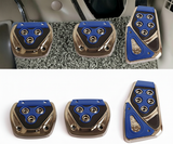 AutoBizarre 3 Pcs Anti-Slip ABS PVC Car Foot Pedal Pad Cover Manual Transmission Clutch Brake Accelerator Car Pedal Replacement Kit Universal for all Manual Cars