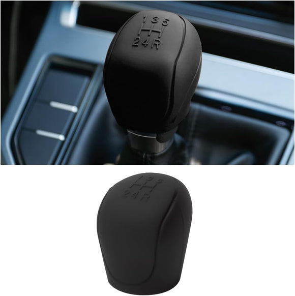 AutoBizarre Car Interior Decoration Anti-Slip Scratch-Resistant 5 Speed Gear Shift Knob Rubber Silicone Cover for All Cars, Vans & Trucks