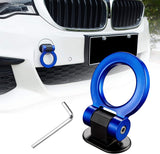 AutoBizarre Car Dummy Tow Hook Bumper Tow Hook 180 Degree Adjustable Self-Adhesive Round O-Shaped Vehicle Towing Hook for Car Decoration Universal for All Cars, SUV