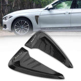 AutoBizarre Car Styling Decorative ABS Plastic Car Side Fender Vents Air Flow Duct Grill Sticker Shark Gill Air Outlet Universal for All Cars - Set of 2 pcs