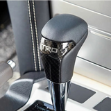 AutoBizarre Car Styling Faux Leather Carbon Fiber Finish Gear Shift Knob with Different Size adaptors for All Automatic Transmission Cars
