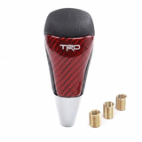 AutoBizarre Car Styling Faux Leather Carbon Fiber Finish Gear Shift Knob with Different Size adaptors for All Automatic Transmission Cars