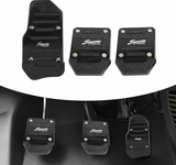 AutoBizarre 3 Pcs Anti-Slip Aluminium Alloy Sports Car Foot Pedal Pad Cover Anti-Rubbing Manual Transmission Clutch Brake Accelerator Car Pedal Replacement Kit Universal for all Manual Cars